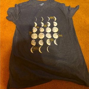 Dark grey shirt with moons